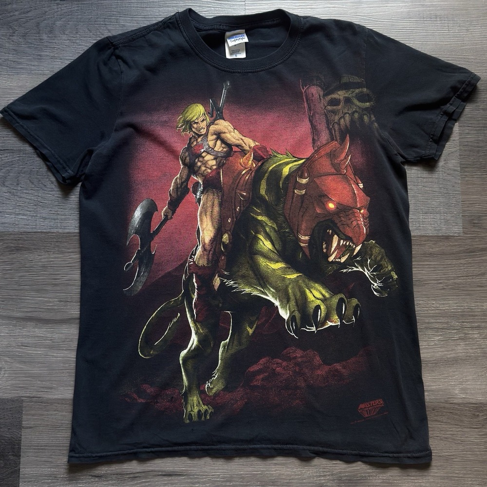 Rare VTG Y2K He-Man Masters of the Universe Battle Cat T-shirt Men S Distressed